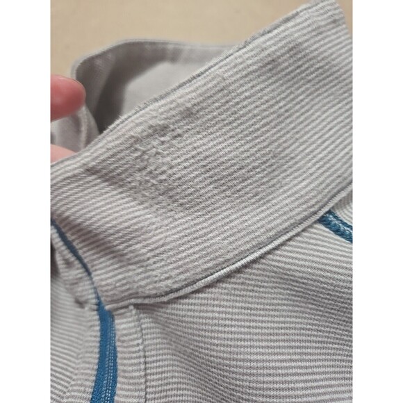 Quarter Zip Pullover Men's Casual‎ Long Sleeve Top Gray Blue Large - Picture 13 of 13